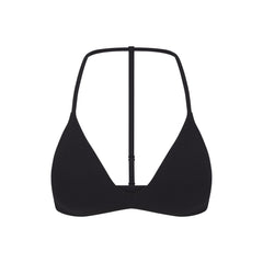 NikeSKIMS STUDIO STRETCH T-BACK TRIANGLE BRA | OBSIDIAN