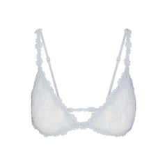 STRETCH LACE TRIANGLE BRALETTE | POWDER BLUE