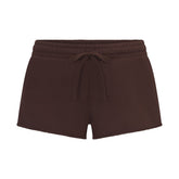 FRENCH TERRY RAW EDGE SHORT | ESPRESSO