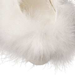 FEATHER KITTEN HEEL | IVORY