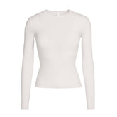 COTTON JERSEY LONG SLEEVE T-SHIRT | MARBLE