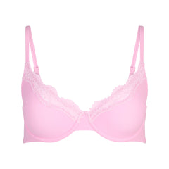 FITS EVERYBODY LACE UNLINED SCOOP BRA | BUBBLE GUM TONAL