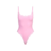 FITS EVERYBODY LACE CAMI BODYSUIT | BUBBLE GUM TONAL