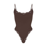 FITS EVERYBODY LACE CAMI BODYSUIT | ESPRESSO