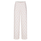 LOGO POINTELLE STRAIGHT LEG PANT | SNOW LACE HEARTS