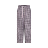 COTTON POPLIN SLEEP OVERSIZED PANT | IRIS MICA NAVY CHECK