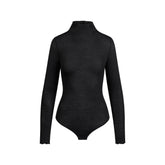 SHEER MODAL LONG SLEEVE TURTLENECK BODYSUIT | ONYX