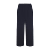 COTTON FLEECE OVERSIZED STRAIGHT LEG PANT | NAVY