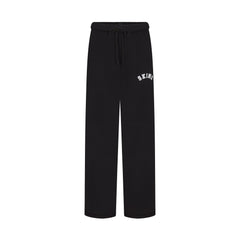 COTTON FLEECE CLASSIC STRAIGHT LEG PANT | ONYX SNOW ARCHED SKIMS LOGO
