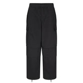 WOVEN COTTON OVERSIZED LOW RISE CARGO PANT | ONYX