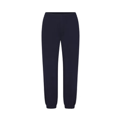 DRAPEY FRENCH TERRY CROPPED JOGGER | NAVY