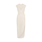 SWIM COVER-UPS COTTON TIE DRESS | EGRET