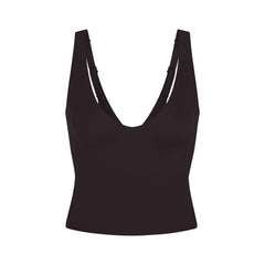NikeSKIMS STUDIO STRETCH PLUNGE TANK | DARK ROAST