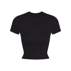 NikeSKIMS MATTE CROPPED CORSET T-SHIRT | OBSIDIAN