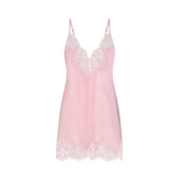 SILK LACE MINI SLIP DRESS | PEONY TONAL