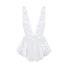 SKIMS ROMANCE PLUNGE TEDDY | IVORY