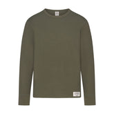 WAFFLE MENS LONG SLEEVE TOP | MILITARY GREEN