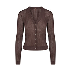 SHEER KNIT CARDIGAN | AMETHYST