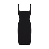 REFINED KNIT MIDI DRESS | OBSIDIAN
