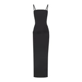 VETTESE X SKIMS SHEER MODAL LONG DRESS | ONYX