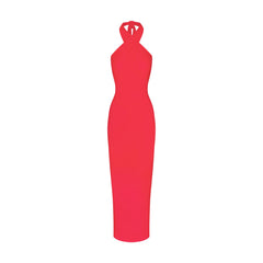 SMOOTH LAYERS CONVERTIBLE LONG DRESS | CARMINE