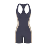 NikeSKIMS MATTE SHINE MIX RACERBACK 5" ONE PIECE | DEEP ROYAL AND STONE