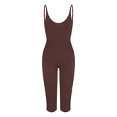 SMOOTH LAYERS CAPRI CATSUIT | COCOA