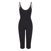 SMOOTH LAYERS CAPRI CATSUIT | OBSIDIAN