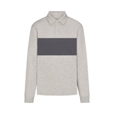 FLEECE LOUNGE MENS RUGBY POLO | LIGHT HEATHER GREY
