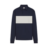 FLEECE LOUNGE MENS RUGBY POLO | NAVY
