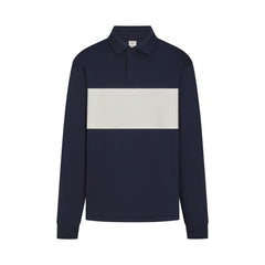FLEECE LOUNGE MENS RUGBY POLO | NAVY