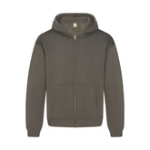 FLEECE LOUNGE MENS RELAXED ZIP UP HOODIE | JUNGLE