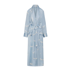 WOVEN SHINE LONG ROBE | AERO WING HEARTS PRINT