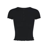 SKIMS SLEEP HENLEY AND FOLDOVER SHORT SET | ONYX
