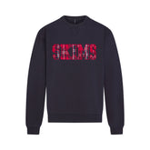 BOYFRIEND FLEECE OVERSIZED CREWNECK | BLUE BLACK SKIMS PLAID