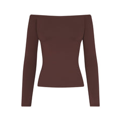 SMOOTH LAYERS OFF THE SHOULDER TOP | COCOA