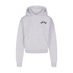 COTTON FLEECE LOGO CLASSIC HOODIE | LIGHT HEATHER GREY WITH ONYX LOGO