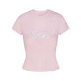 WORN IN JERSEY T-SHIRT | PEONY SKIMS BOW