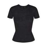 SHEER MODAL LONG T-SHIRT | ONYX