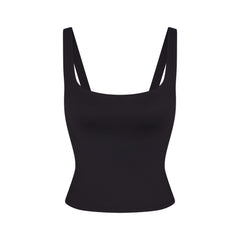 NikeSKIMS MATTE SQUARE NECK TANK | OBSIDIAN