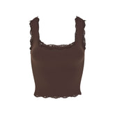 FITS EVERYBODY LACE TANK | ESPRESSO