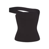 COTTON JERSEY ASYMMETRICAL TOP | SOOT