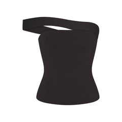 COTTON JERSEY ASYMMETRICAL TOP | SOOT