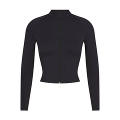 NikeSKIMS MATTE MOCK NECK FULL ZIP JACKET | OBSIDIAN