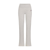 COTTON JERSEY LOGO FOLDOVER PANT | LIGHT HEATHER GREY ARCHED SKIMS PLAID