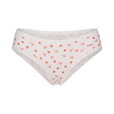 LIGHTWEIGHT COTTON POINTELLE LACE BRIEF | SNOW ARROWED HEARTS