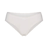 LIGHTWEIGHT COTTON LACE BRIEF | SNOW