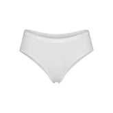 LIGHTWEIGHT COTTON LOGO PICOT HIPSTER | SNOW