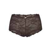 STRETCH LACE BOY SHORT | ESPRESSO