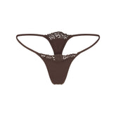 FITS EVERYBODY LACE STRING THONG | ESPRESSO